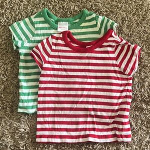 Set of two Hanna Andersson gender neutral stripped shirts